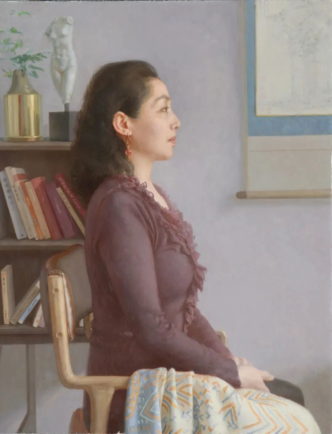 《母亲肖像 布面油画39×50cm 指导教师 胡建成,林茂