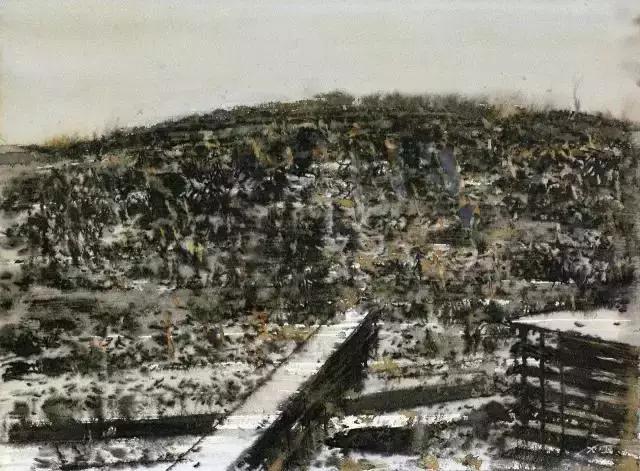 1997年作《四季(一组共四件 油彩 画布 纵观许江近二十年来绘画的